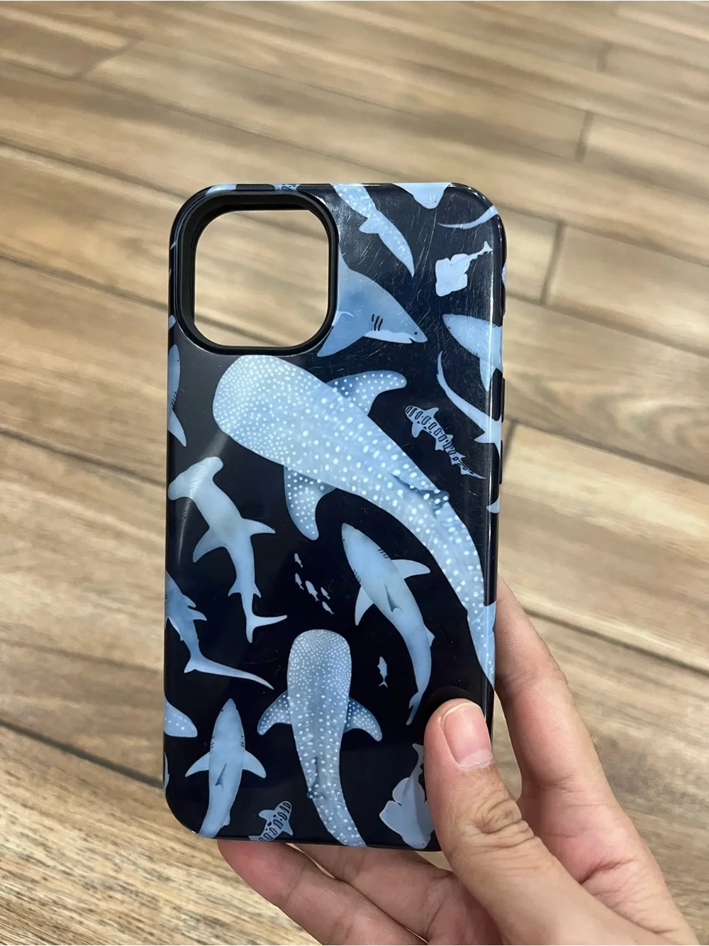 Whale Shark Ocean Pattern Protective iPhone Case - Blue & Navy (only one)